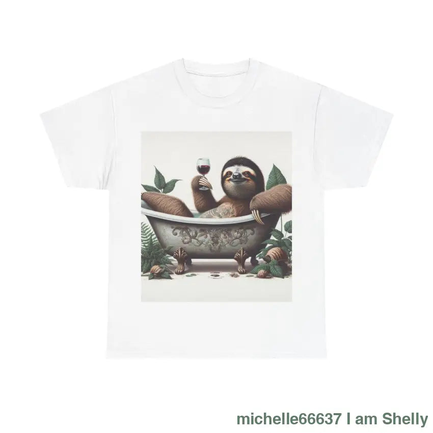 G’day Sloth Heavy Cotton Tee buy any 3 get 1 free. Free Shipping within Australia White / S T-Shirt