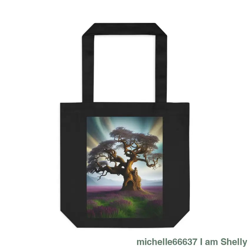 Iloveshelly - Magical Tree Cotton Tote Bag 30% Off Code: One Size / Black Bags