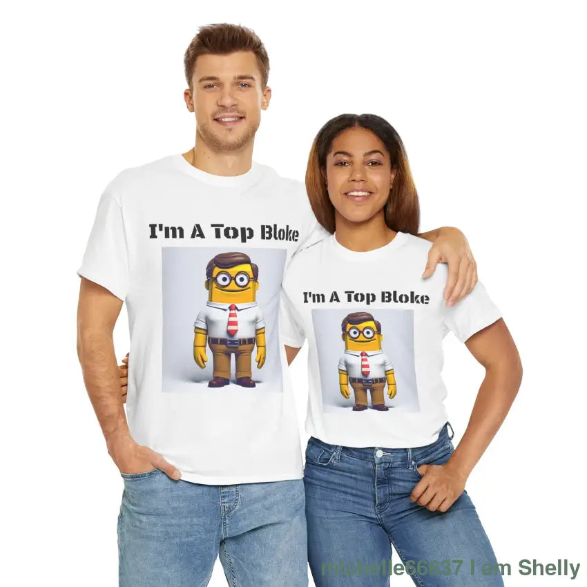 I’m A Top Bloke Cotton Tee White / S T-Shirt