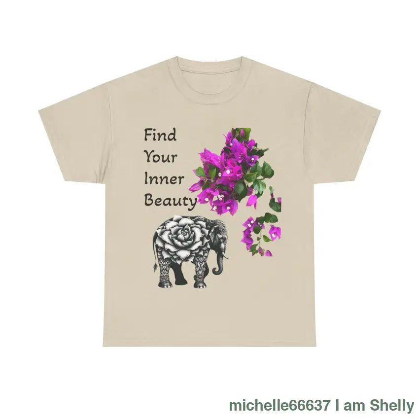 Inner Beauty - Heavy Cotton Tee buy any 3 get 1 free. Free Shipping within Australia Sand / L T-Shirt