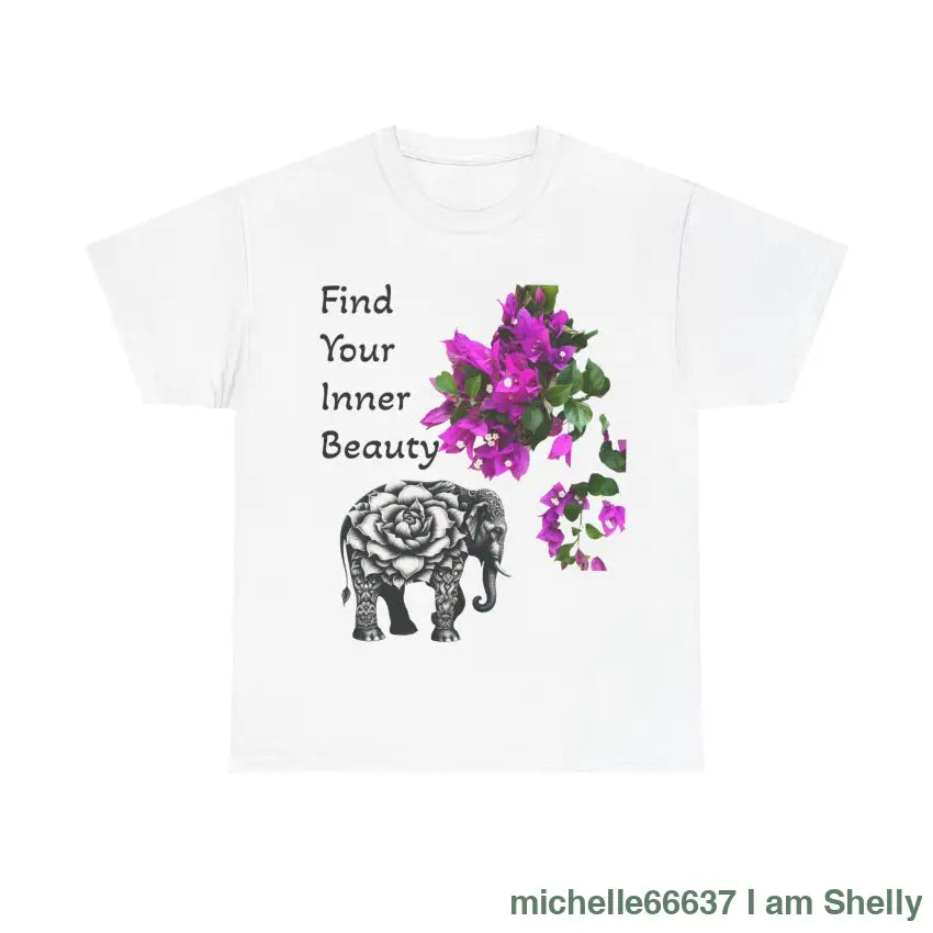 Inner Beauty - Heavy Cotton Tee buy any 3 get 1 free. Free Shipping within Australia White / S T-Shirt