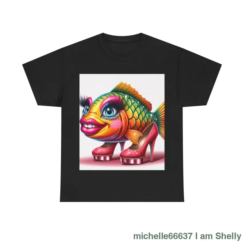 Kinky Trout Boots Heavy Cotton Tee Black / S T-Shirt