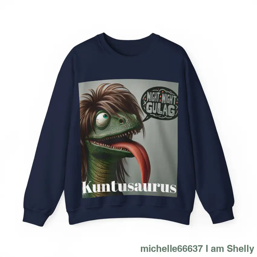 Kuntusaurus Night Night Unisex Heavy Blend™ Crewneck Sweatshirt S / Navy Sweatshirt