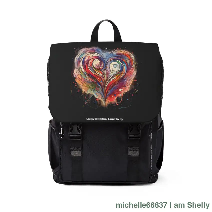 Love Heart - Unisex Casual Shoulder Backpack One Size Bags