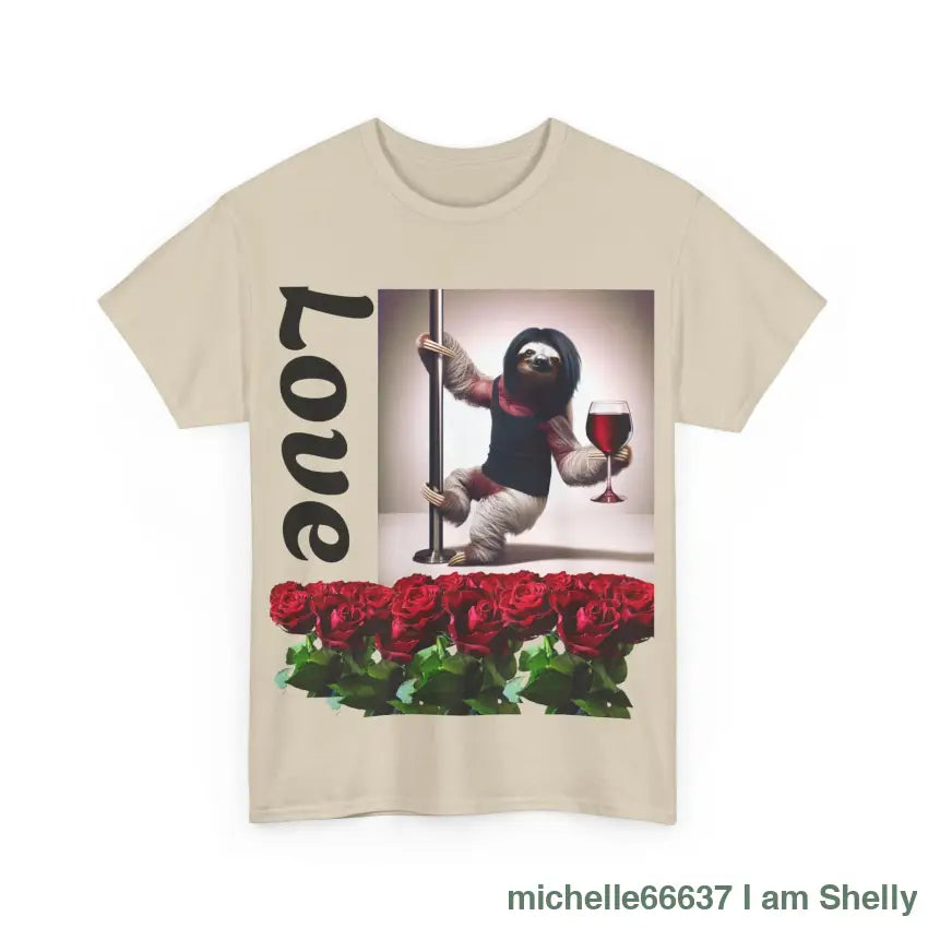 Love Sloth Heavy Cotton Tee T-Shirt