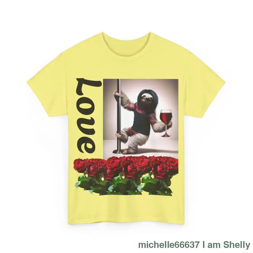 Love Sloth Heavy Cotton Tee T-Shirt