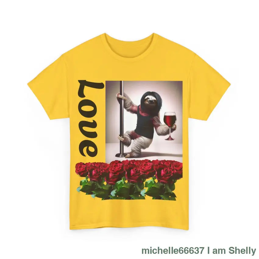 Love Sloth Heavy Cotton Tee T-Shirt