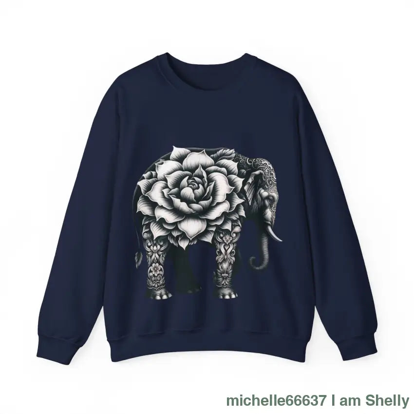 Magical Elephant Unisex Heavy Blend™ Crewneck Sweatshirt S / Navy Sweatshirt