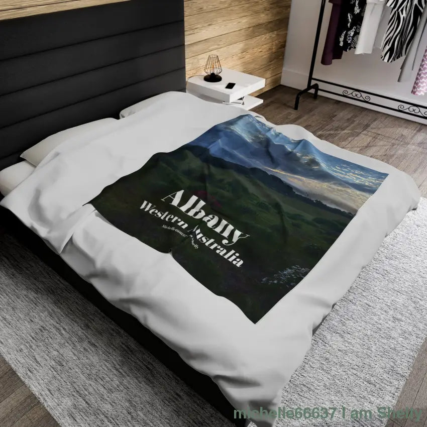 Michelle66637 I Am Shelly - Albany Western Australia Velveteen Plush Blanket All Over Prints