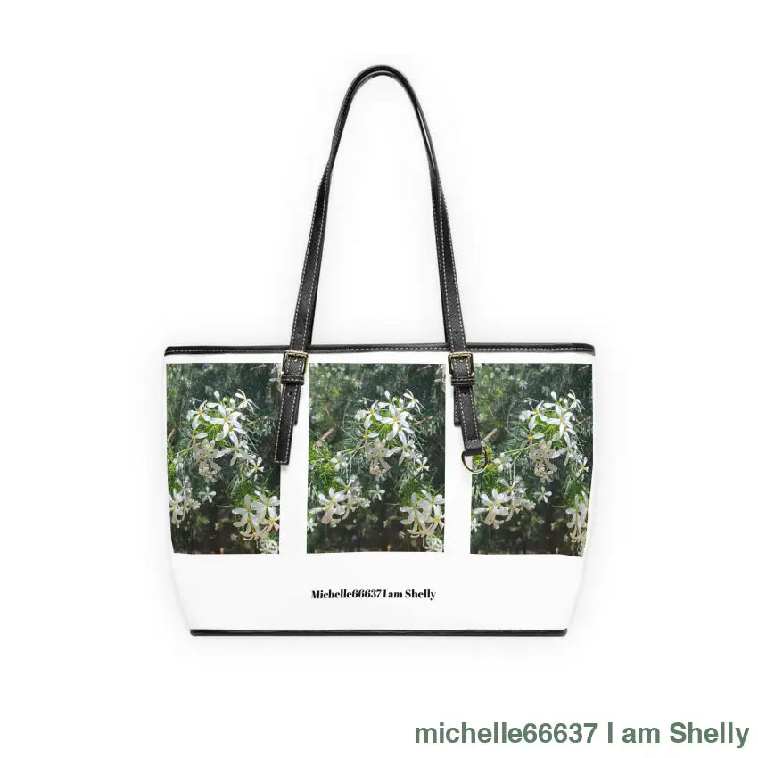 Michelle66637- Nature- PU Leather Shoulder Bag 16’’ x 10’’ / Black Bags