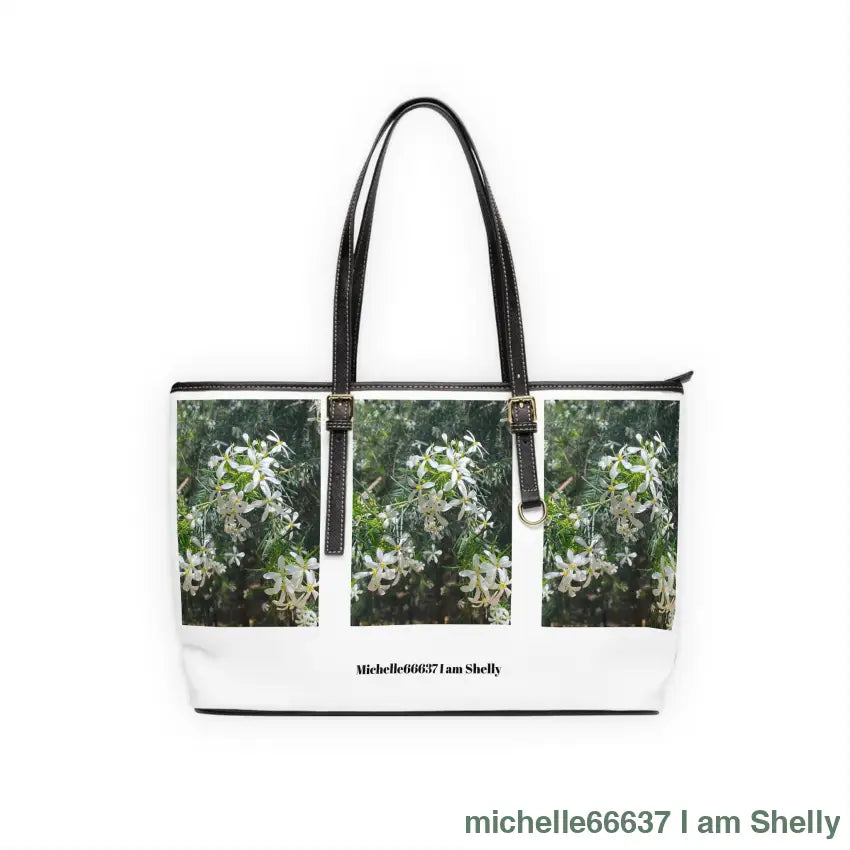 Michelle66637- Nature- PU Leather Shoulder Bag 17’’ x 11’’ / Black Bags