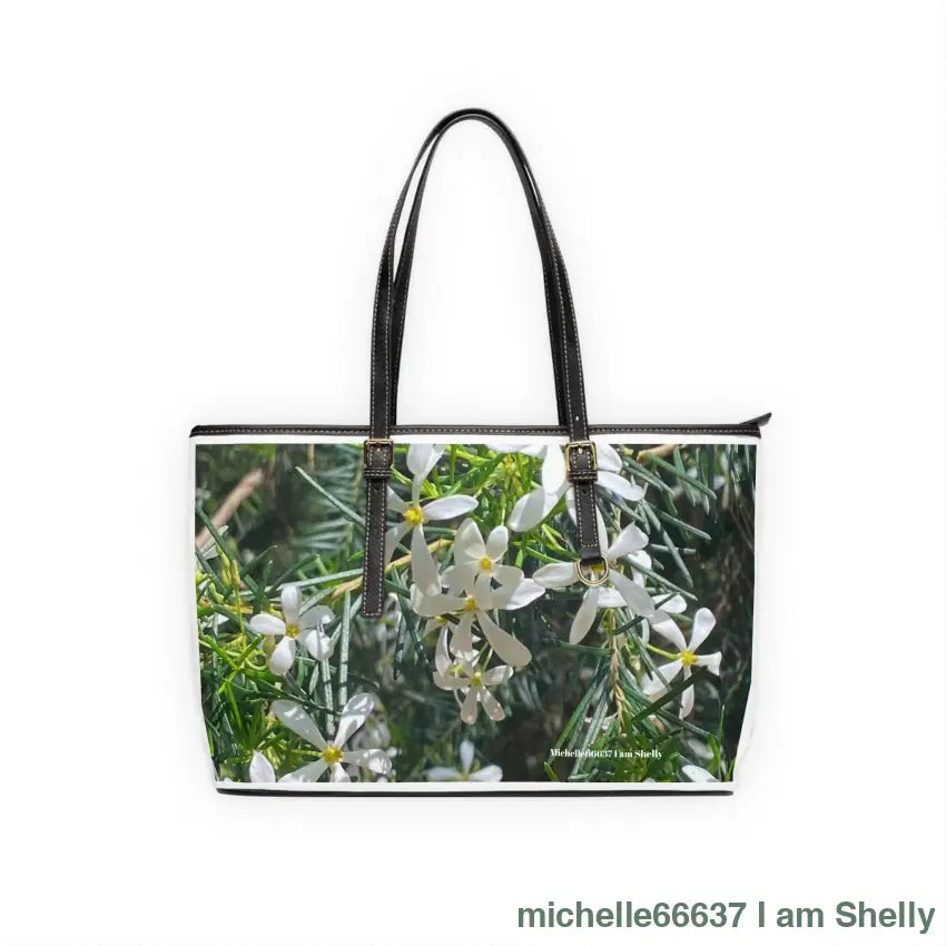Michelle66637- Nature- PU Leather Shoulder Bag 17’’ x 11’’ / Black Bags