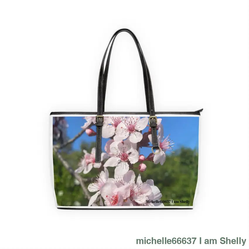 Michelle66637- Nature- PU Leather Shoulder Bag 17’’ x 11’’ / Black Bags