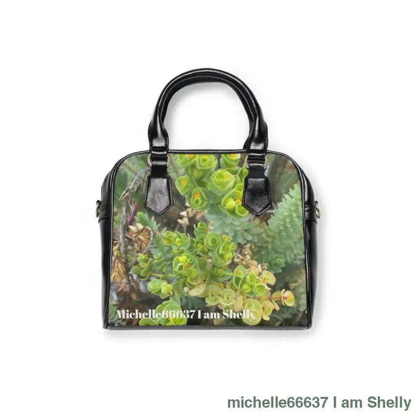 Michelle66637- Nature- Pu Leather Shoulder Bag 30% Off Code: Shelly 9.45’’ X 8.27’’ / Black Bags