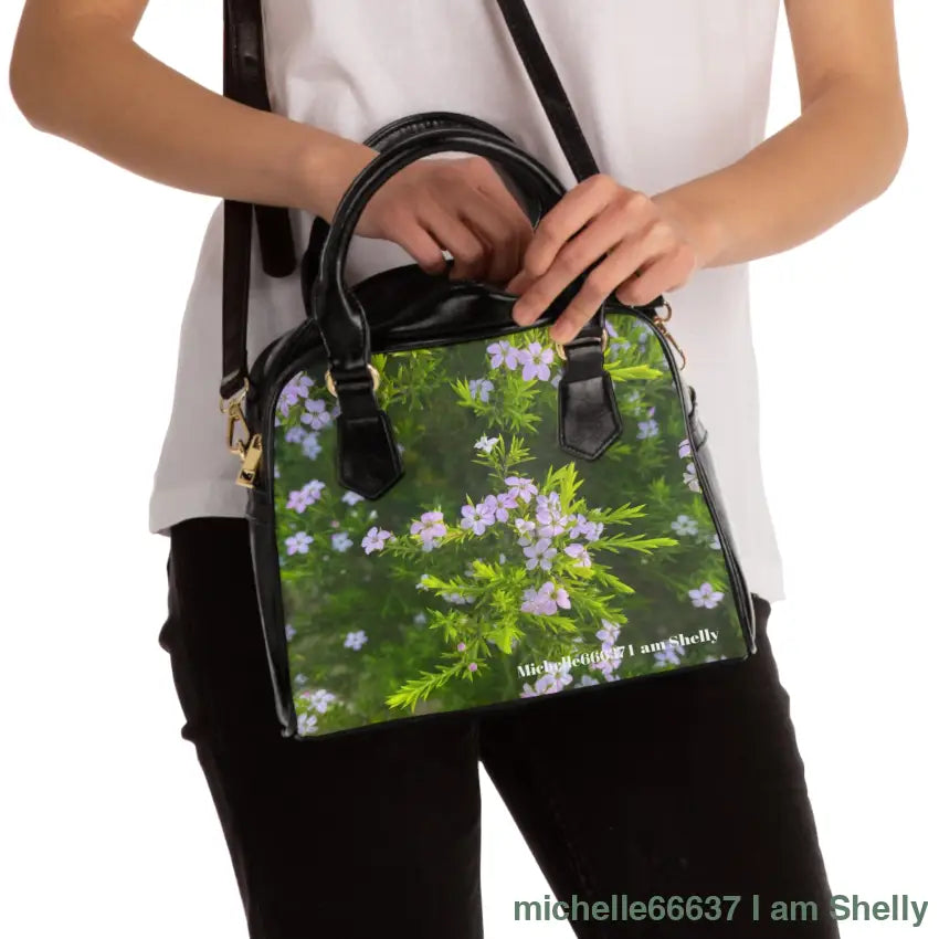 Michelle66637- Nature- PU Leather Shoulder Bag 9.45’’ x 8.27’’ / Black Bags