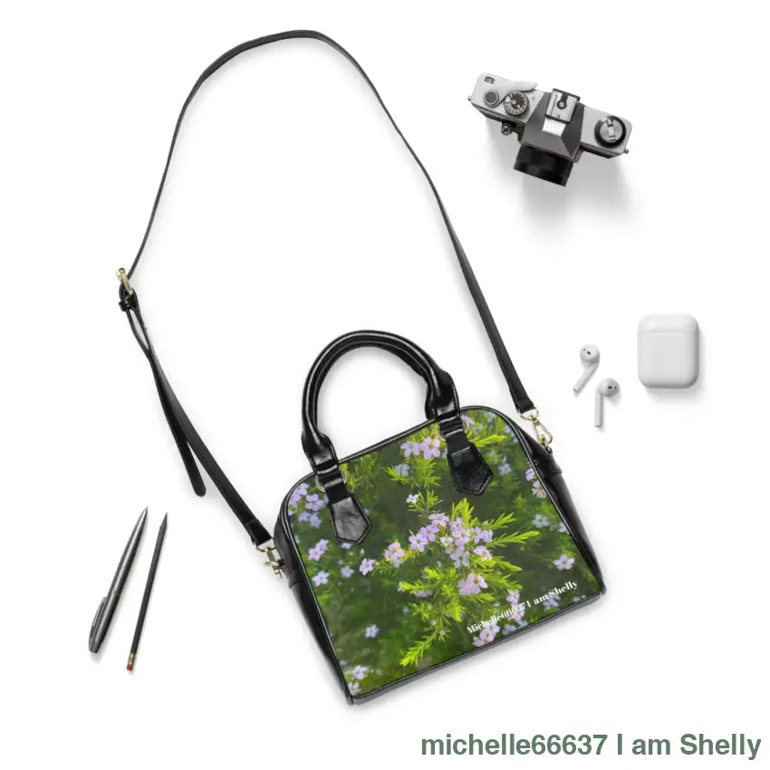 Michelle66637- Nature- PU Leather Shoulder Bag 9.45’’ x 8.27’’ / Black Bags