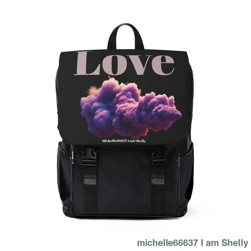 Purple Cloud Love - Unisex Casual Shoulder Backpack One Size Bags