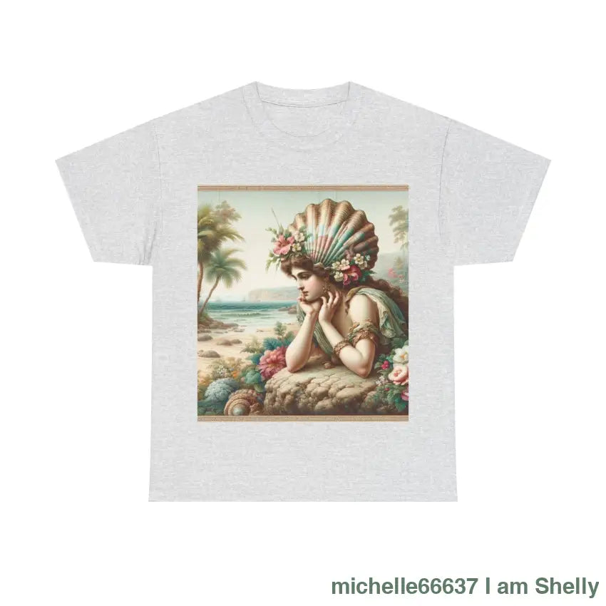 Shel Ocean Queen Heavy Cotton Tee buy any 3 get 1 free. Free Shipping within Australia Ash / S T-Shirt