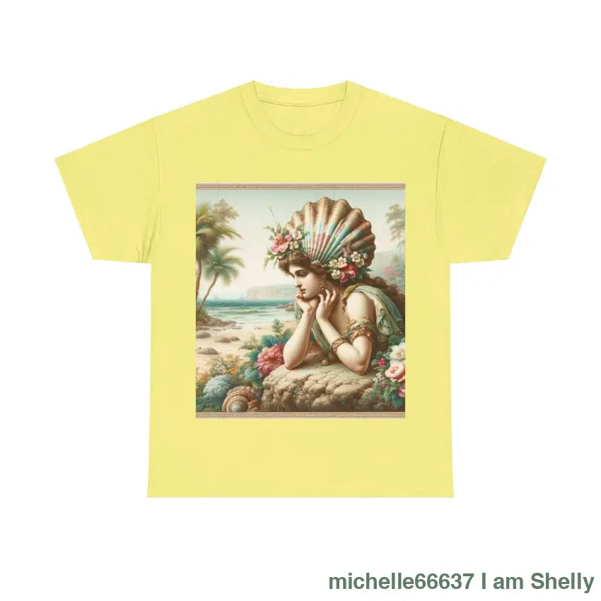 Shel Ocean Queen Heavy Cotton Tee buy any 3 get 1 free. Free Shipping within Australia Cornsilk / S T-Shirt