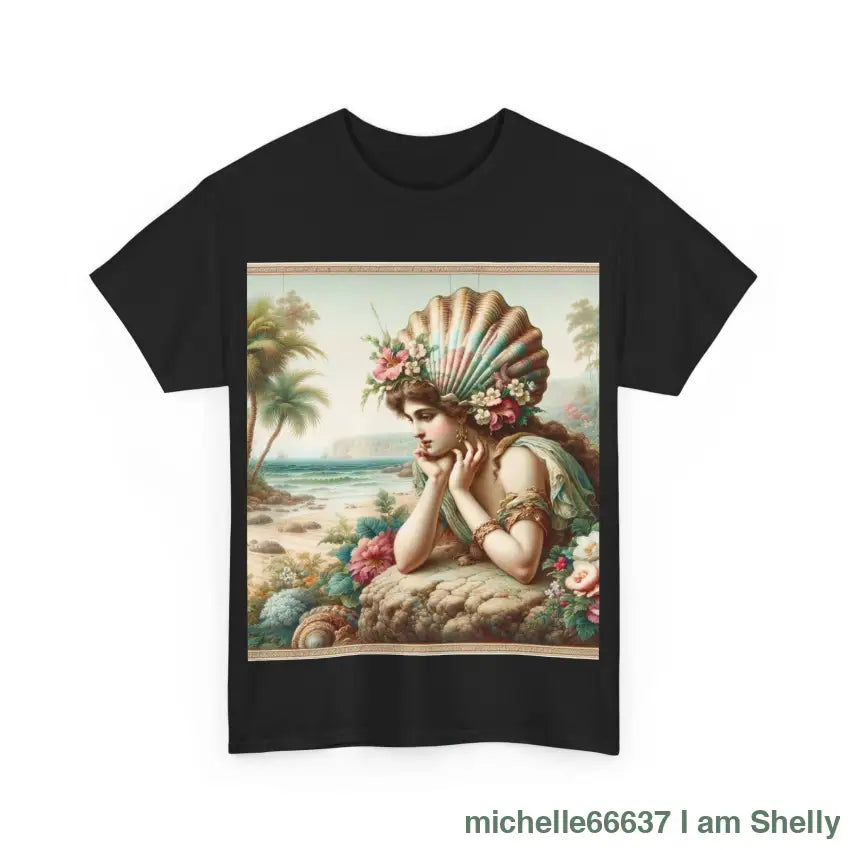 Shel Ocean Queen Heavy Cotton Tee buy any 3 get 1 free. Free Shipping within Australia T-Shirt