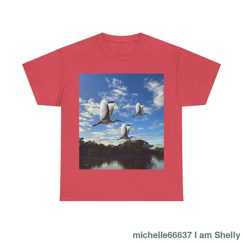 Shelly Ibis Lake - Heavy Cotton Tee Heather Red / S T-Shirt