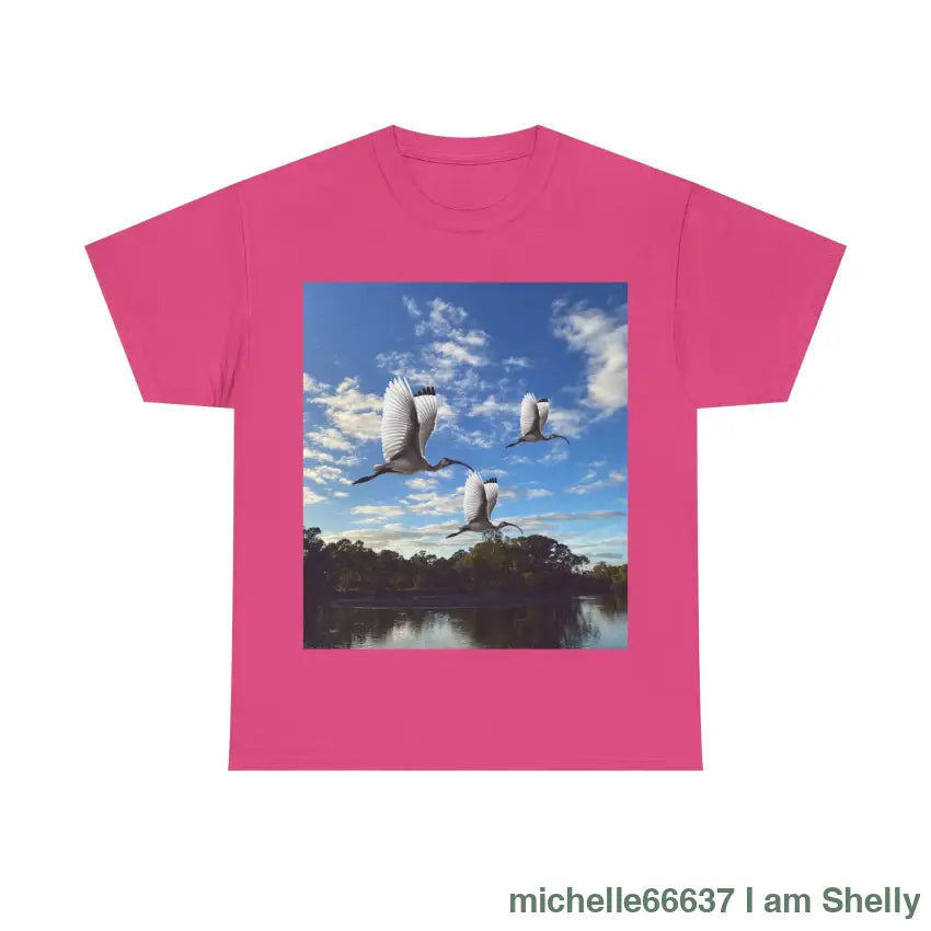 Shelly Ibis Lake - Heavy Cotton Tee Heliconia / S T-Shirt