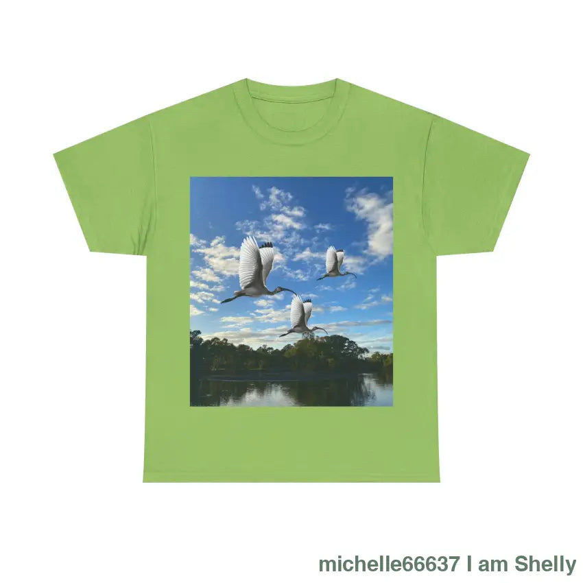 Shelly Ibis Lake - Heavy Cotton Tee Lime / S T-Shirt