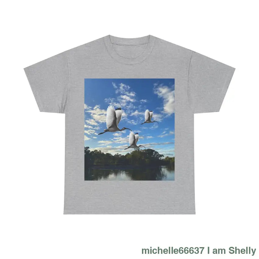 Shelly Ibis Lake - Heavy Cotton Tee Sport Grey / S T-Shirt