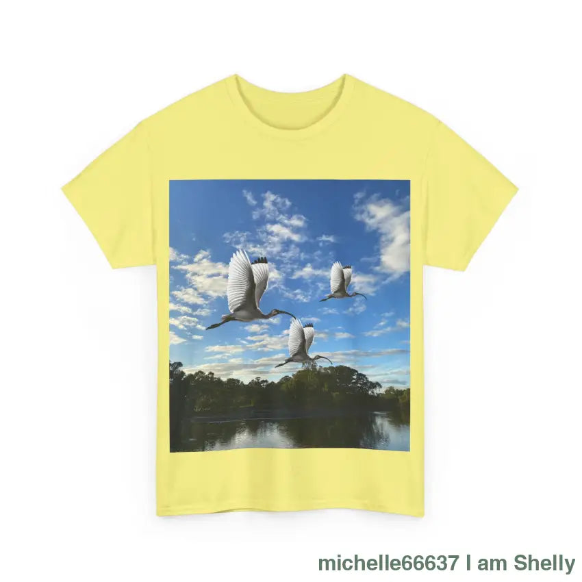Shelly Ibis Lake - Heavy Cotton Tee T-Shirt