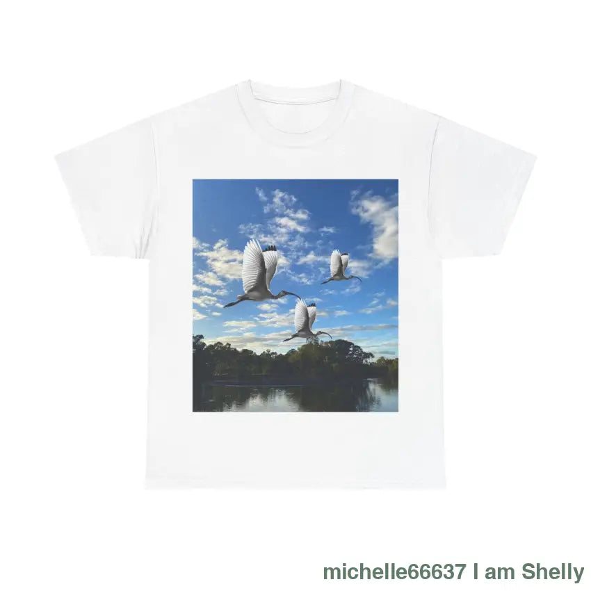 Shelly Ibis Lake - Heavy Cotton Tee White / S T-Shirt