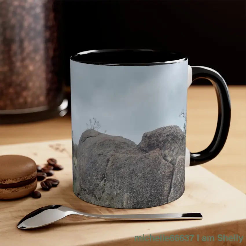 Shellymugs - Rocky Bush Landscape- 20% Off Code: 11Oz / Black Mug