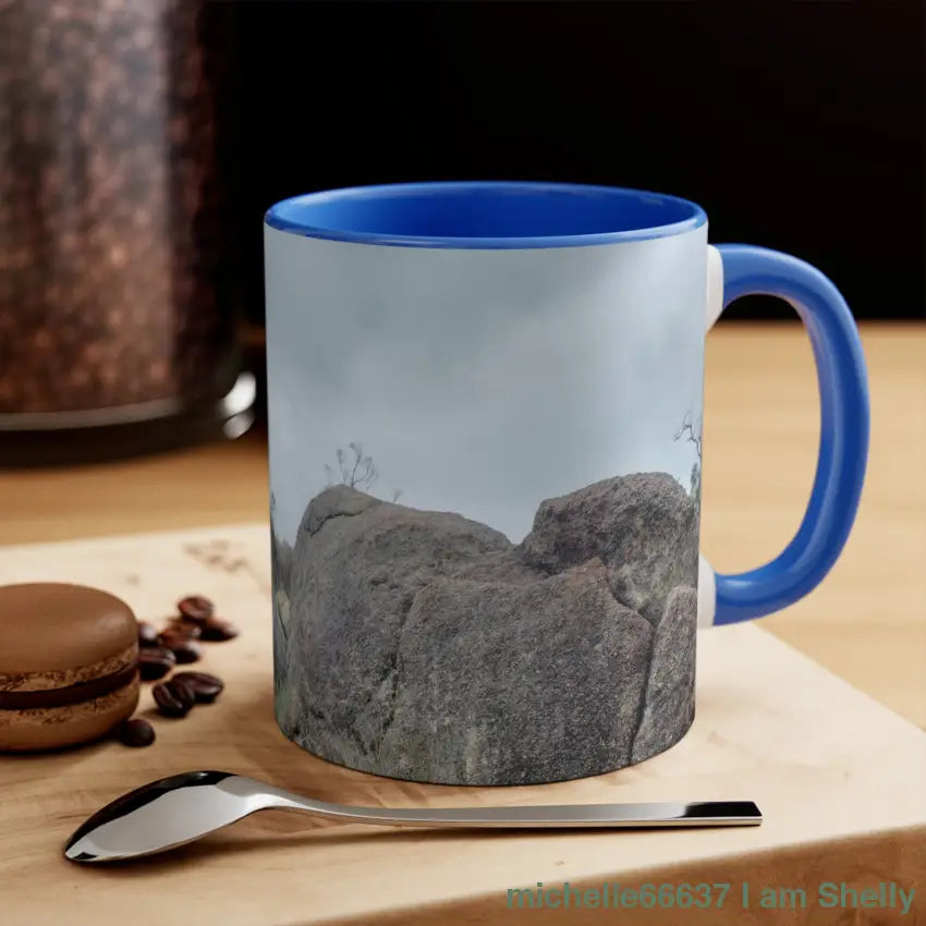Shellymugs - Rocky Bush Landscape- 20% Off Code: 11Oz / Blue Mug