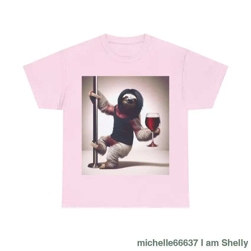 Sloth babe Heavy Cotton Tee Light Pink / S T-Shirt