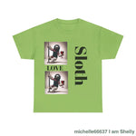 Sloth Love Heavy Cotton Tee buy any 3 get 1 free. Free Shipping within Australia Lime / S T-Shirt