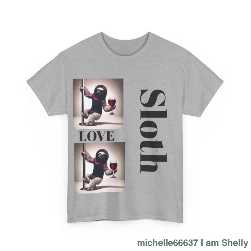 Sloth Love Heavy Cotton Tee buy any 3 get 1 free. Free Shipping within Australia T-Shirt