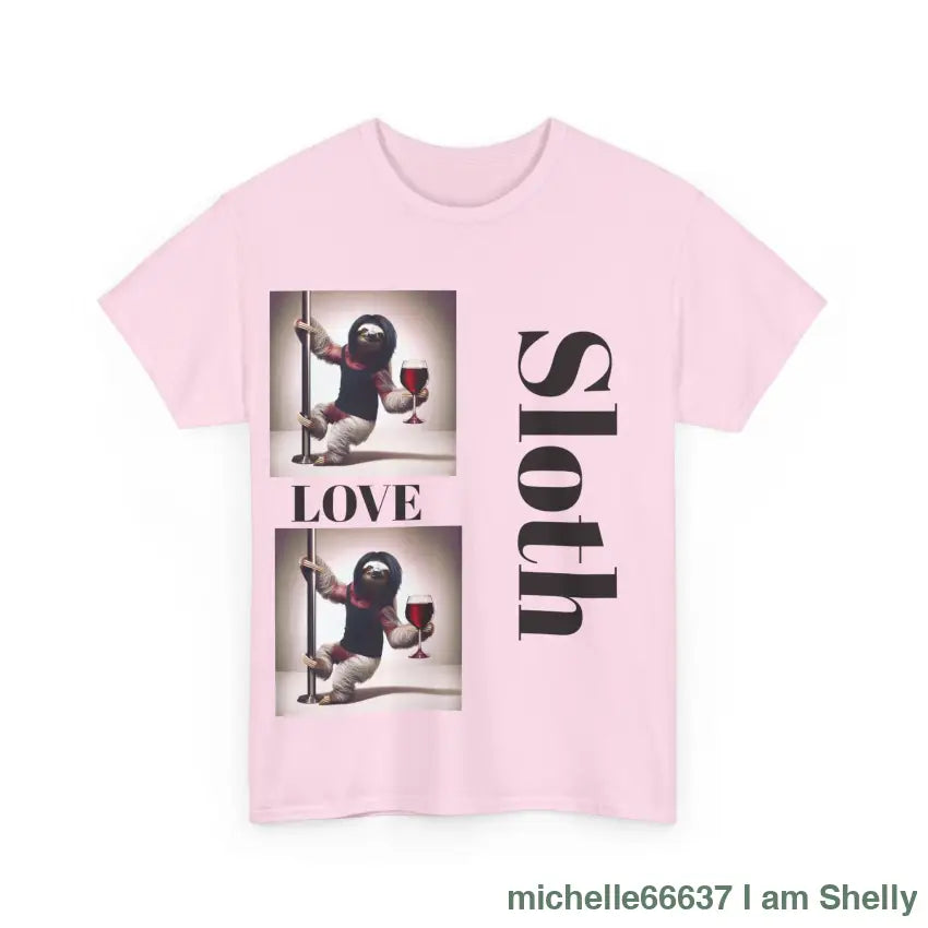 Sloth Love Heavy Cotton Tee buy any 3 get 1 free. Free Shipping within Australia T-Shirt