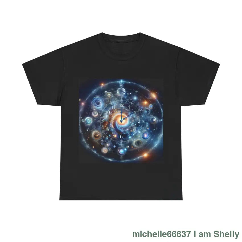Spirit Cosmic Clock Heavy Cotton Tee Black / S T-Shirt