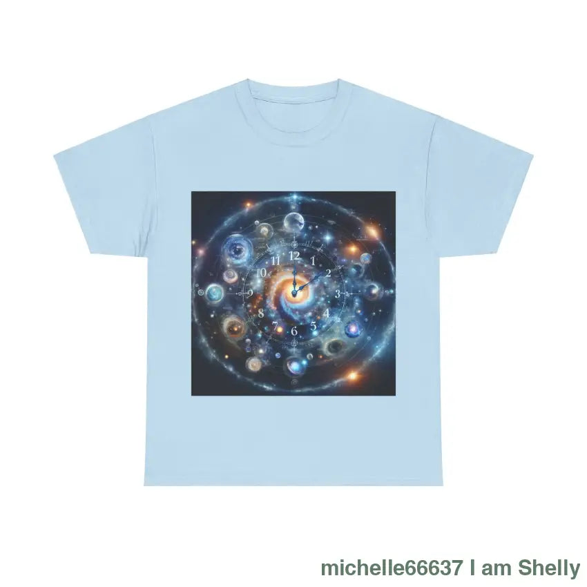Spirit Cosmic Clock Heavy Cotton Tee Light Blue / S T-Shirt