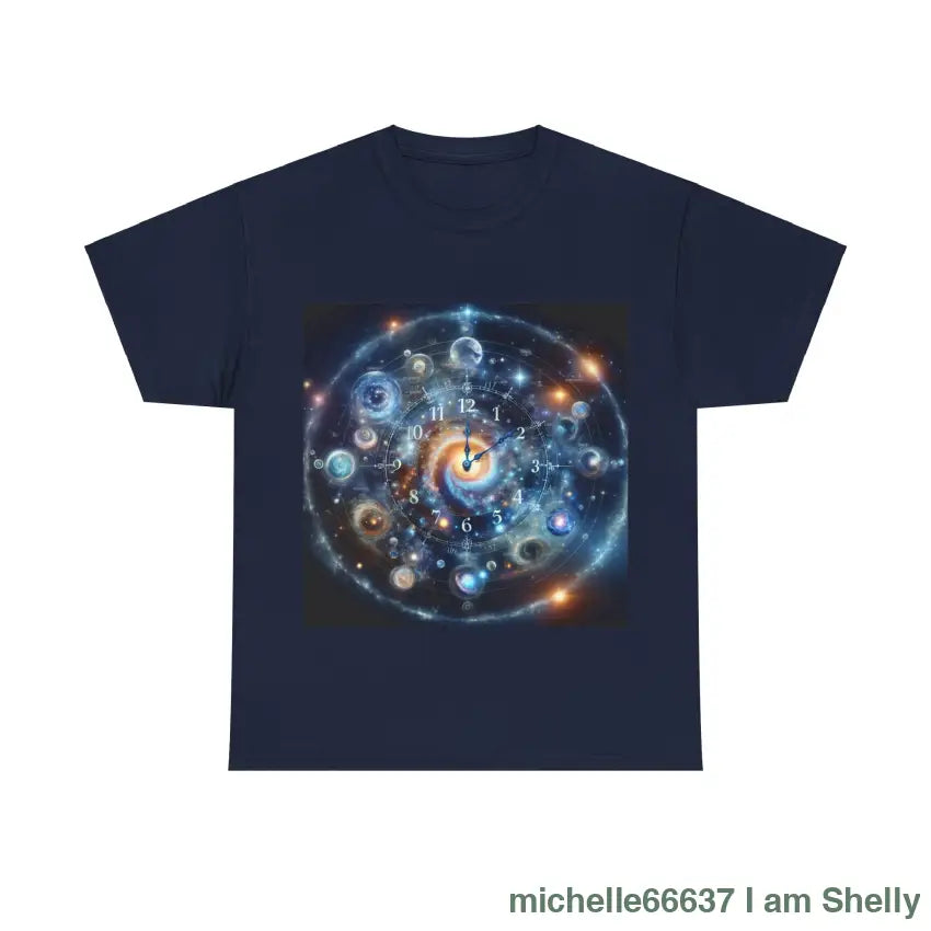 Spirit Cosmic Clock Heavy Cotton Tee Navy / S T-Shirt