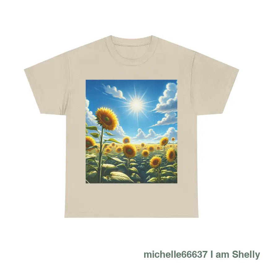 Sunflowers- Heavy Cotton Tee Sand / L T-Shirt