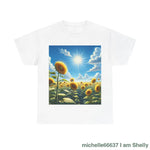 Sunflowers- Heavy Cotton Tee White / S T-Shirt