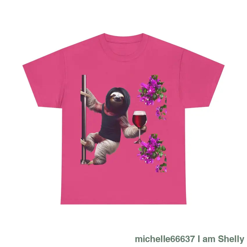 Sweet Love Sloth Heavy Cotton Tee Heliconia / S T-Shirt