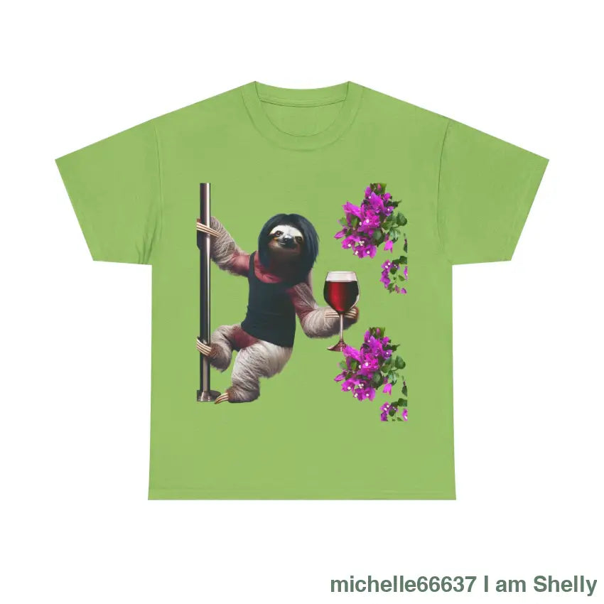 Sweet Love Sloth Heavy Cotton Tee Lime / S T-Shirt