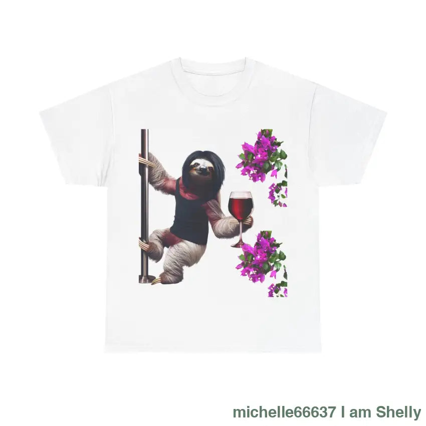 Sweet Love Sloth Heavy Cotton Tee White / S T-Shirt