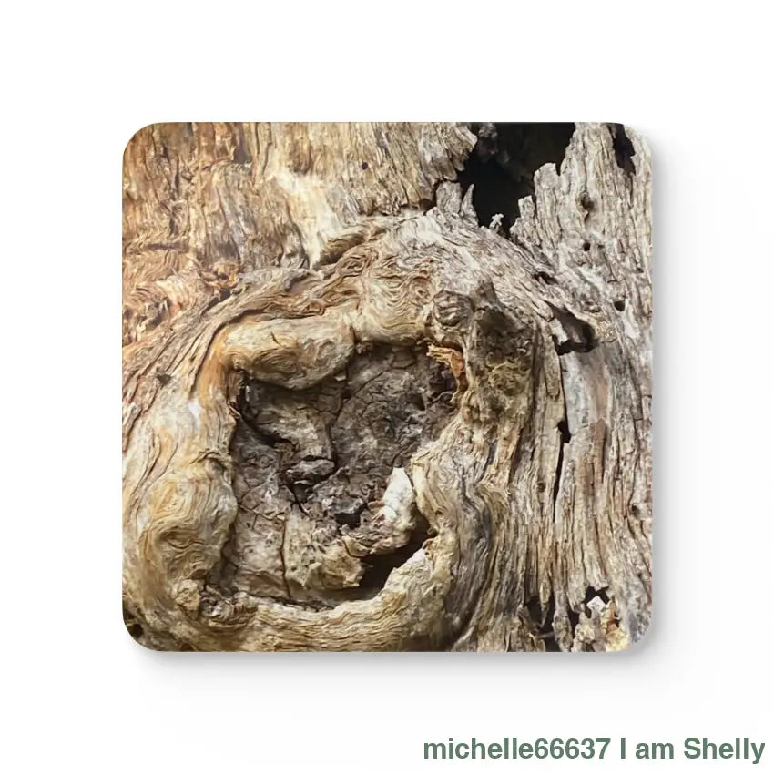 Tree Man - Faces Corkwood Coaster Set 20% Off Code: Treeman Home Decor